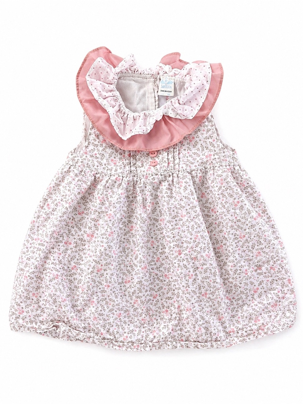 Sardon Floral Baby Dress 24M Ruffle Collar Vintage Style Boutique